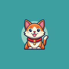 husky cat illustration