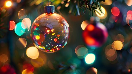 Soft, dreamy bokeh light orbs in various colors, perfect for festive and romantic designs. 