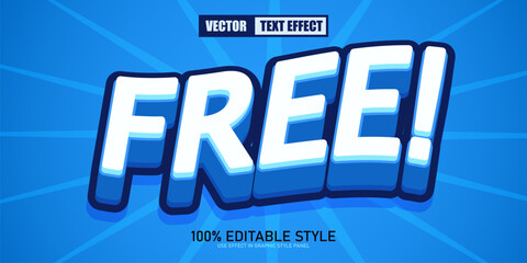 Editable text effect. Free. Retro style.