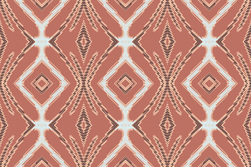 Ikat tribal Indian seamless pattern. Ethnic Aztec fabric carpet mandala ornament native boho chevron textile.Geometric