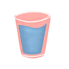 plastic cup of water