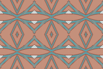 Ethnic abstract ikat art. Seamless pattern in tribal, folk embroidery, and Mexican style. Aztec geometric art ornament print.Design for carpet, wallpaper