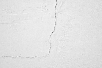 Fototapeta premium Peeling cracked white paint concrete wall texture background. Dirty old rough and grunge texture wall. Texture of peeling painted cement wall. 