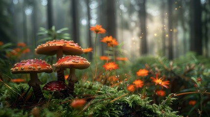 The Enchanting Forest Mushrooms.