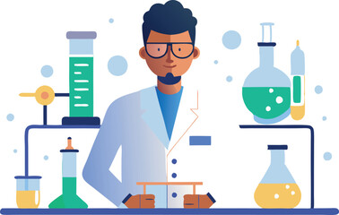 Scientist conducting experiments in a laboratory