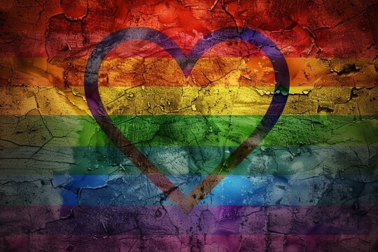 
Heart pride rainbow lgbt flag gay month love graphic icon. Heart pride rainbow LGBTQ happy background day community art logo symbol lgbtqia post queer poster groovy slogan progress banner retro squar