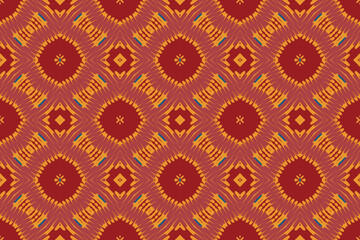 Ethnic abstract ikat art. Seamless pattern in tribal, folk embroidery, and Mexican style. Aztec geometric art ornament print.Design for carpet, wallpaper