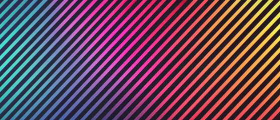 Closeup of shapes of textured stripe stripes and neon colored line, lines on black background texture wallpaper pattern, design template, webdesign, business