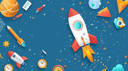 Top View of Startup Business Success and Strategy Illustration