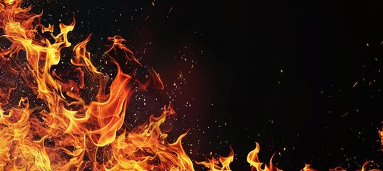 Flames on Black: Intense Heat and Power