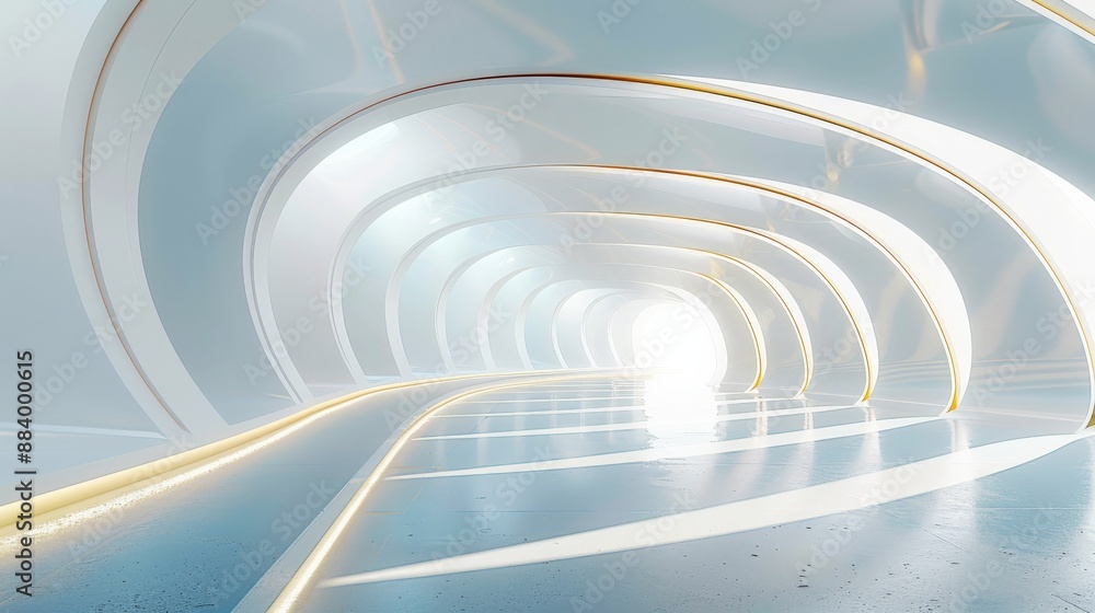 Poster a bright, illuminated path winds through an abstract tunnel