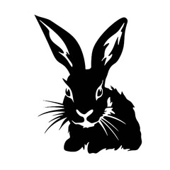 Vector of black rabbit 