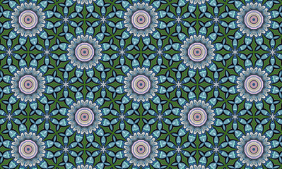 Vivid hexagonal seamless pattern with flowers