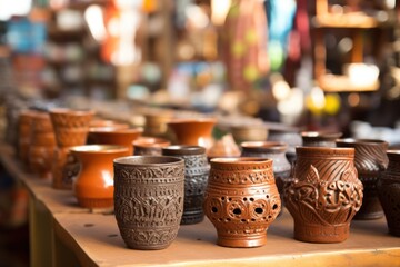 Ceramic pots and vases of different shapes