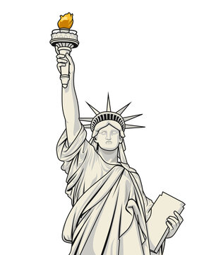 statue of liberty vector illustration