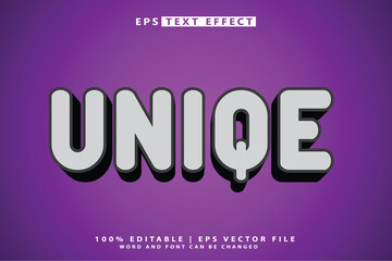 Uniqe editable text effect