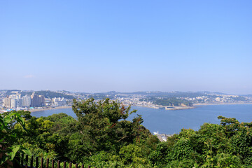 Obraz premium Breathtaking View of Enoshima Island and Marina, Japan
