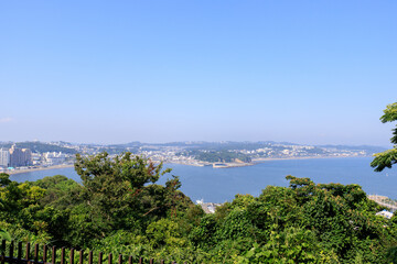 Obraz premium Breathtaking View of Enoshima Island and Marina, Japan