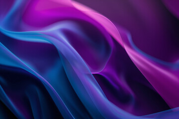 Obraz premium abstract background with a purple and blue gradient, soft blurred light waves, smooth lines and curves, futuristic style, high resolution, high quality, sharp focus, blur effect, depth of field