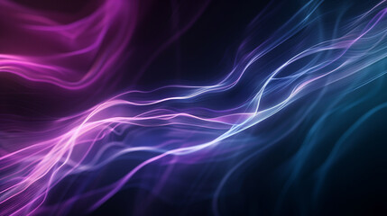 Fototapeta premium abstract background with a purple and blue gradient, soft blurred light waves, smooth lines and curves, futuristic style, high resolution, high quality, sharp focus, blur effect, depth of field