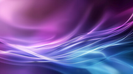 Fototapeta premium abstract background with a purple and blue gradient, soft blurred light waves, smooth lines and curves, futuristic style, high resolution, high quality, sharp focus, blur effect, depth of field
