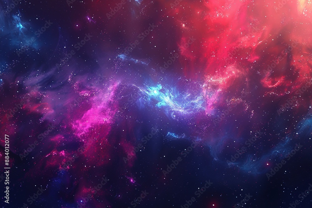 Wall mural incredible abstract background of a colorful space galaxy cloud nebula. starry night cosmos. univers