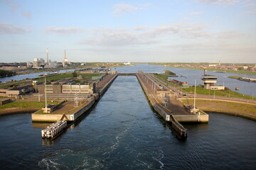 Fototapeta premium Kronstadt Russia 05/16/2023. Locks on Kotlin Island in St. Petersburg.