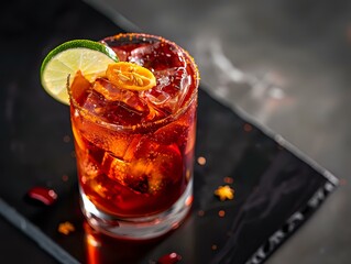 Orange Red Yellow Sugar Art on Marga Heat A Rim