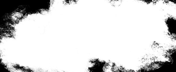 Grunge border texture background. Abstract frame overlay. PNG graphic illustration with transparent background.