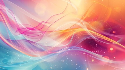 Obraz premium Vibrant Abstract Gradient Waves Background with Light Effects