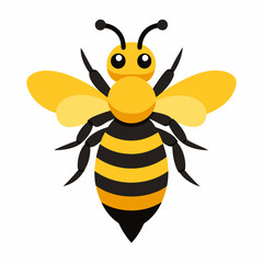 Honey Bee silhouettes and icons. Black flat color simple elegant white background Manatee animal vector and illustration.