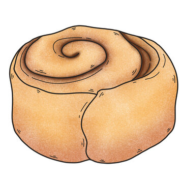recommend clip art: Cinnamon Roll Hand Drawn 