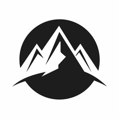 Mountain icon logo design vector art illustration