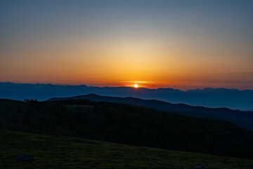 美ヶ原の夕暮れ