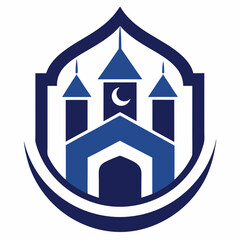 Modern Islamic school vector logo design illustration