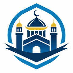 Modern Islamic school vector logo design illustration