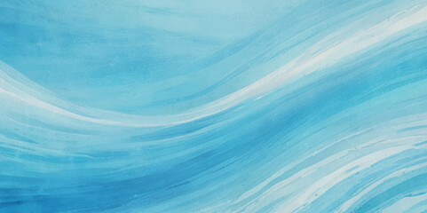 Beautiful soft blue sea water, ocean wave background. Soft blue and white hand printed creative marble texture ocean background.