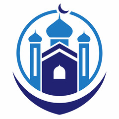 Modern Islamic school vector logo design illustration