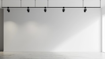 Blank white gallery mockup.