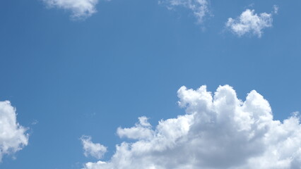 夏の綺麗な青空と雲の風景