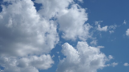夏の綺麗な青空と雲の風景