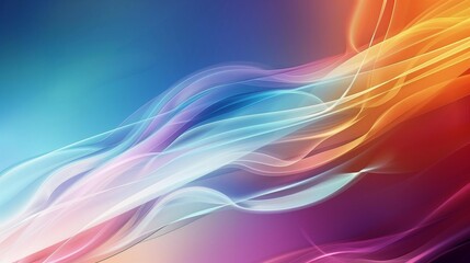 Obraz premium Colorful Abstract Wave Background Illustration with Gradient Flowing Lines
