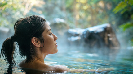 Obraz premium Japanese Hot Springs /日本の温泉​