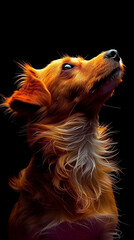 Naklejka premium Close up of a retriever dog
