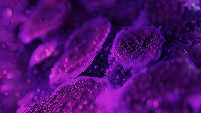 Microscopic view of beta cells in the pancreas highlighted by their distinct purple staining.