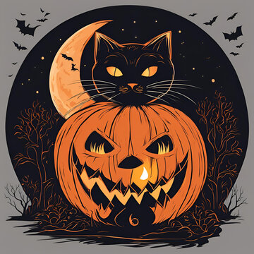 recommend clip art: halloween background with pumpkin