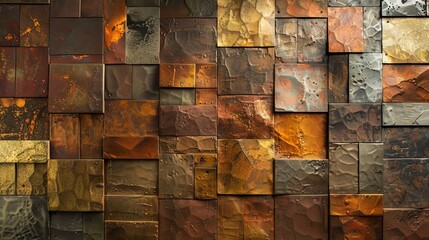 Mixed metal tile backsplash