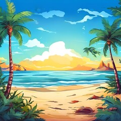 Obraz premium tree on the beach