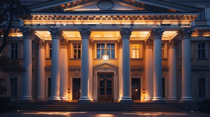 Obraz premium view of the city hall country