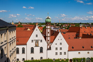 View of the church and monastery Maria Stern in Augsburg, Germany.